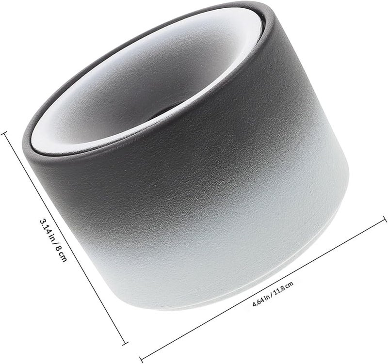 HYTROVE Ceramic Ashtray Windproof with Lid Large Gradient Black White Design for Indoor Outdoor Use - Image 2